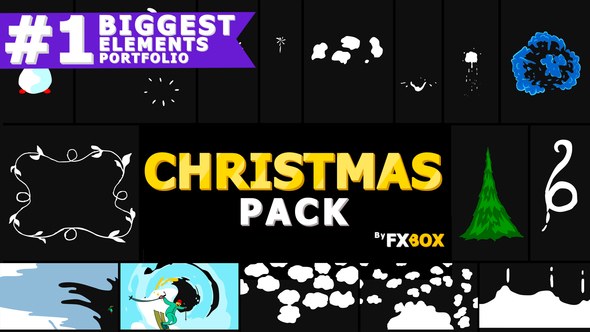 Cartoon Christmas Elements - VideoHive 22886539
