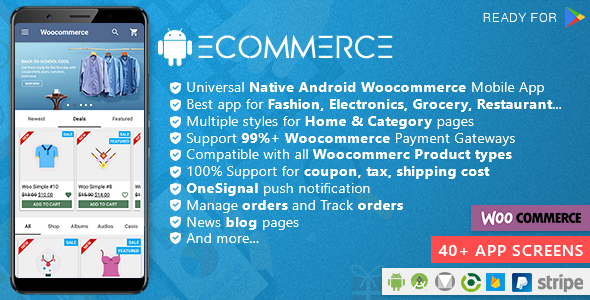 Android Woocommerce - Universal Native Android Ecommerce / Store Full Mobile Application - CodeCanyon Item for Sale