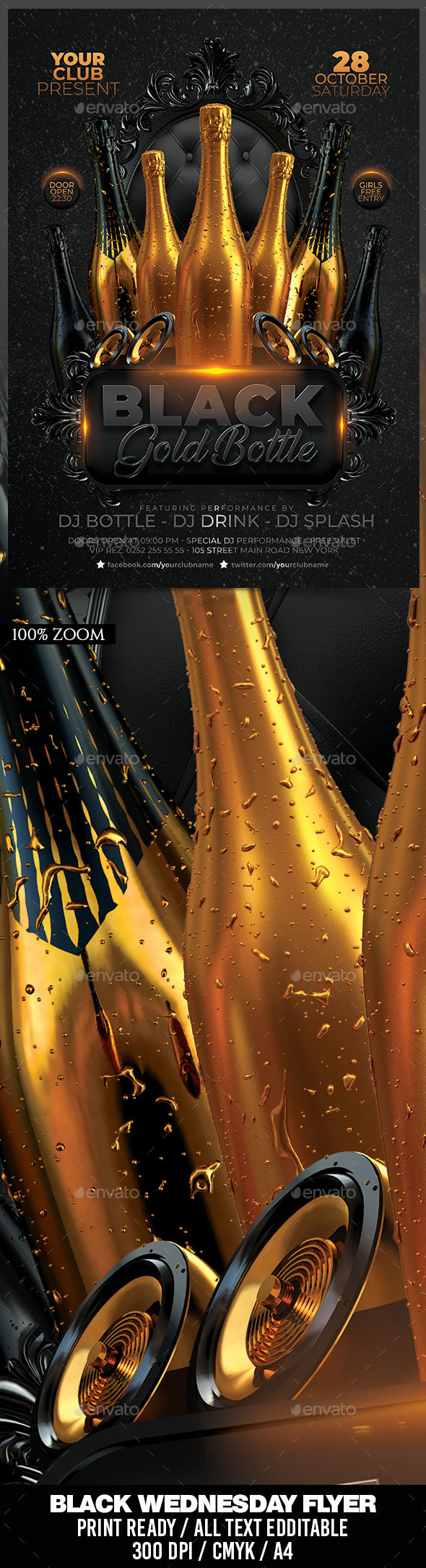 Black Gold Bottle Party