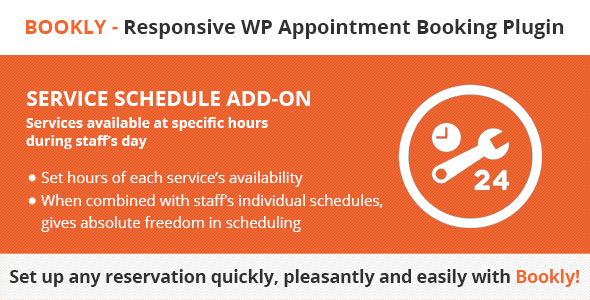 Bookly Service Schedule - CodeCanyon 18874038