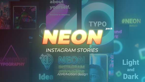 Neon Instagram Stories - VideoHive 22973395
