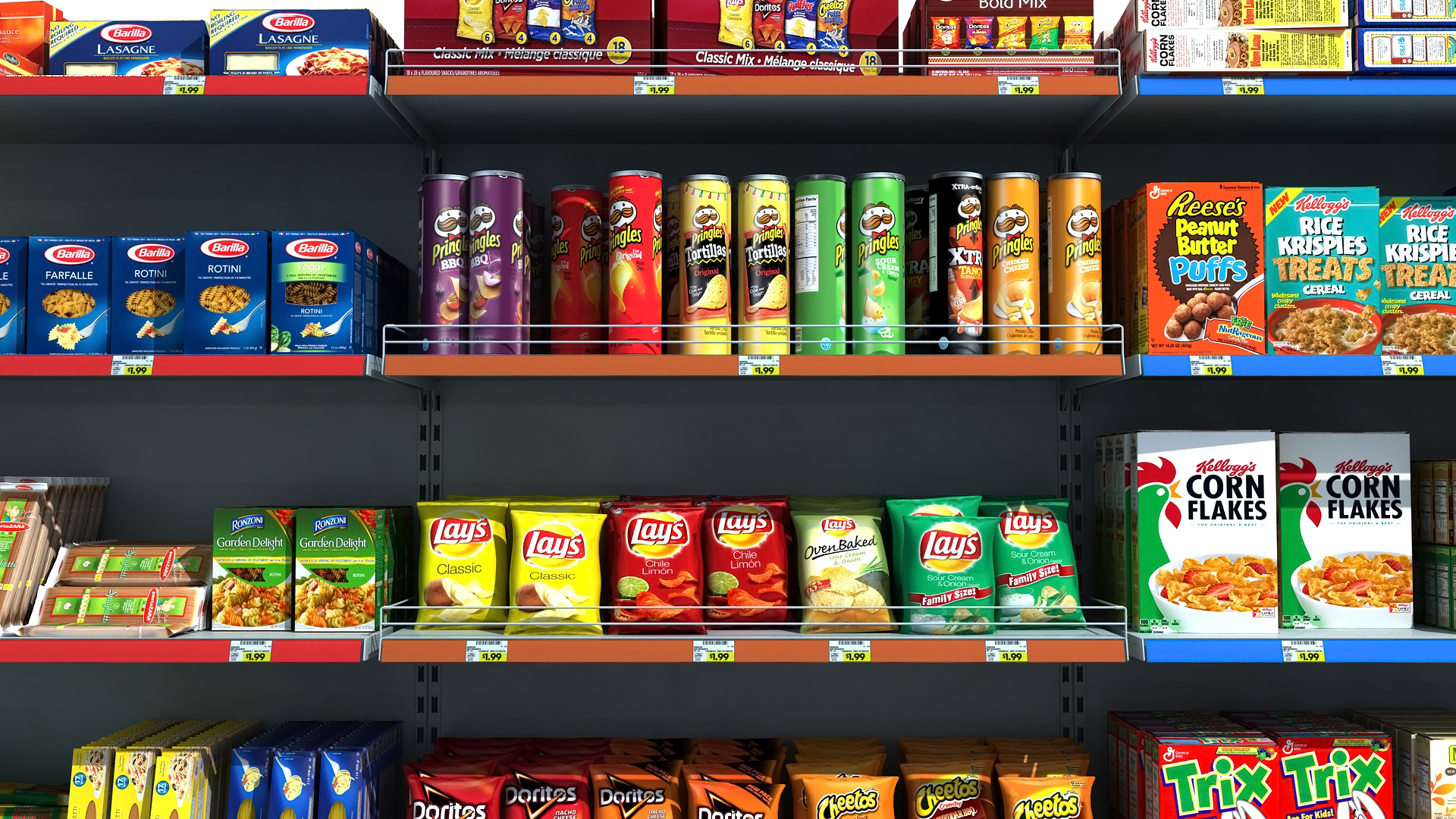 Download Supermarket Shelves Pack 3D model by ruslans3d | 3DOcean