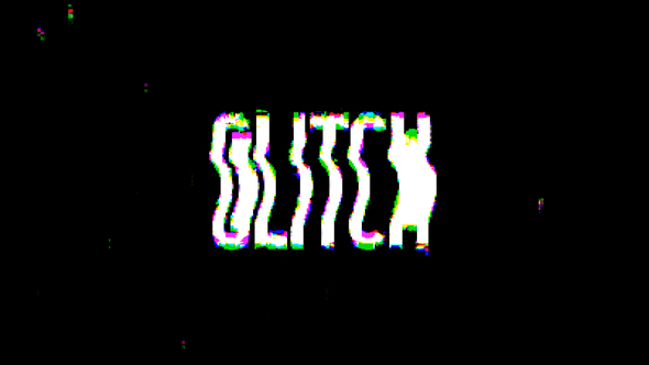 4K Glitch Logo Reveal