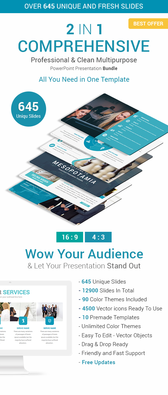 Comprehensive Business Solutions - 2 In 1 PowerPoint Presentation Template Bundle - Business PowerPoint Templates