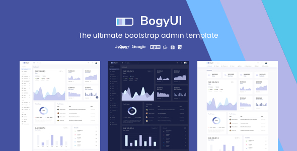 Great BogyUI Bootstrap Admin Dashboard Template