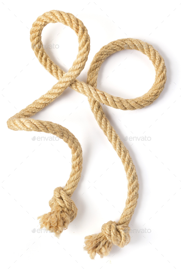 ship rope isolated on white Stock Photo by seregam