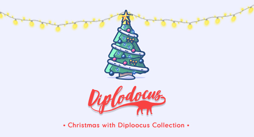 Happy Christmas with Diplodocus