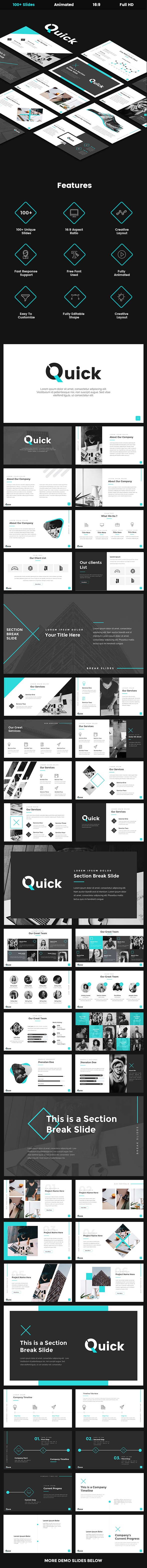Quick - Creative Google Slides Template - Google Slides Presentation Templates