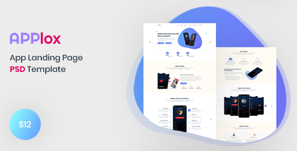 Applox | App Landing Page PSD Template