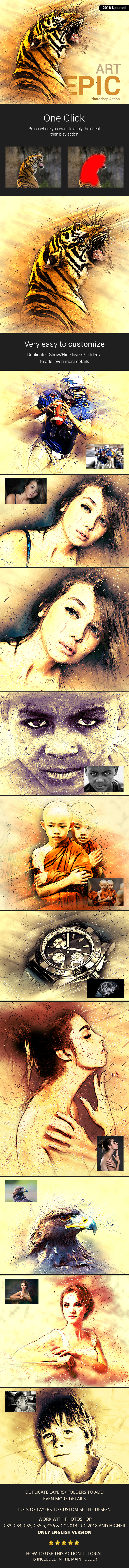 Epic Art 2 Photoshop Action - Photo Effects Actions