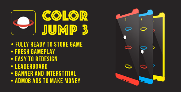 Color Jump 3 - Fun Arcade Game IOS Template + easy to reskine + AdMob - CodeCanyon Item for Sale