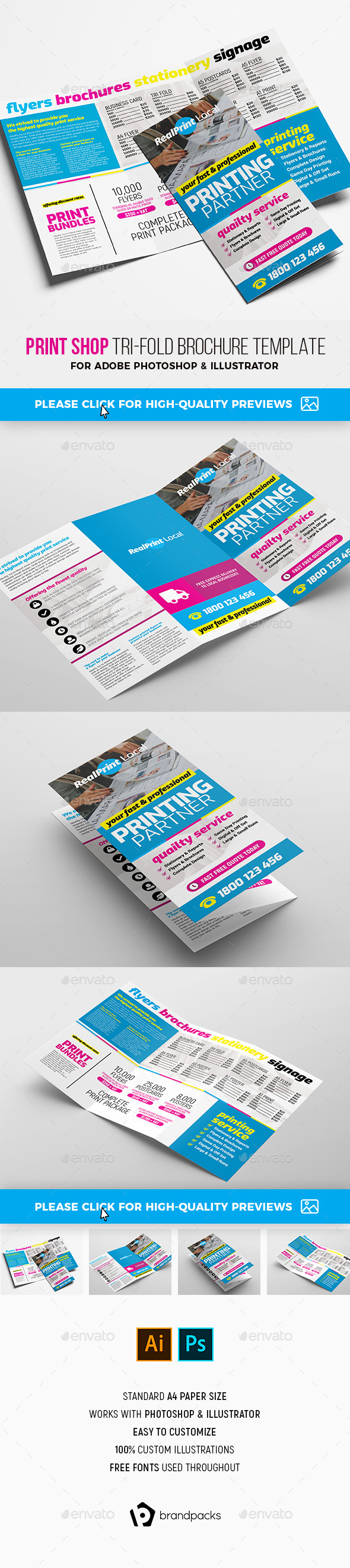 Print Shop Tri-Fold Brochure