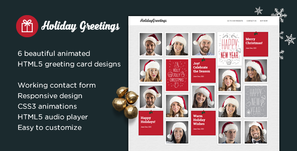 Incredible Holiday Greetings - Landing Page Greeting Card