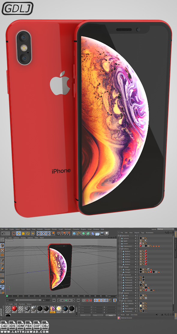 Iphone XS Red - 3Docean 22988404