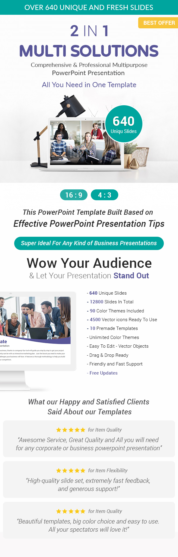2 In 1 Multi Solutions PowerPoint Presentation Template Bundle - Business PowerPoint Templates