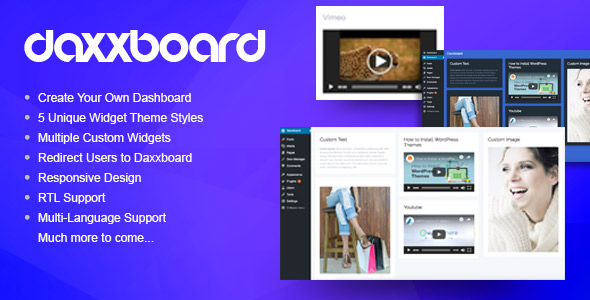 Daxxboard - WordPress Custom Dashboard Creator