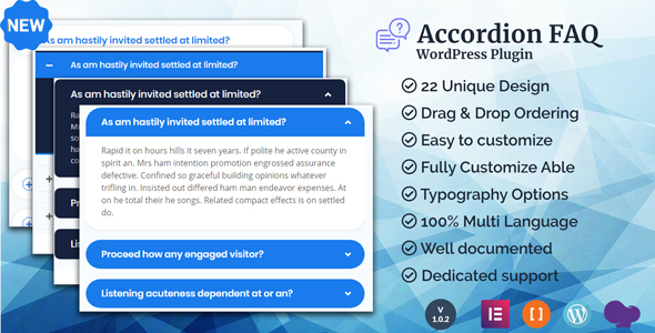 Accordion FAQ WordPress Plugin - CodeCanyon Item for Sale