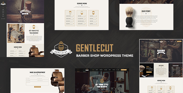 Gentlecut – Barbershop and Hairdressers WordPress Theme