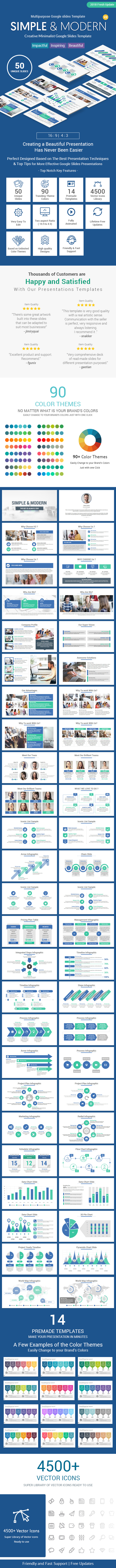 Simple Minimalist Google Slides Business Template Theme - Google Slides Presentation Templates