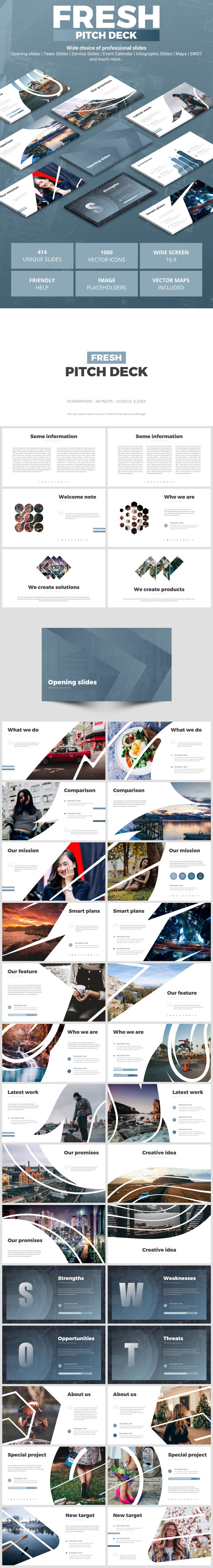 Fresh Pitch Deck - Google Slides Presentation Templates