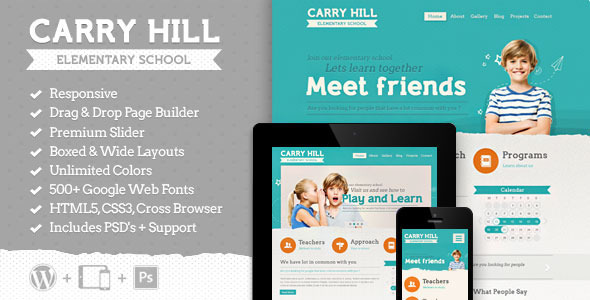 Carry Hill School – Education WordPress Theme
