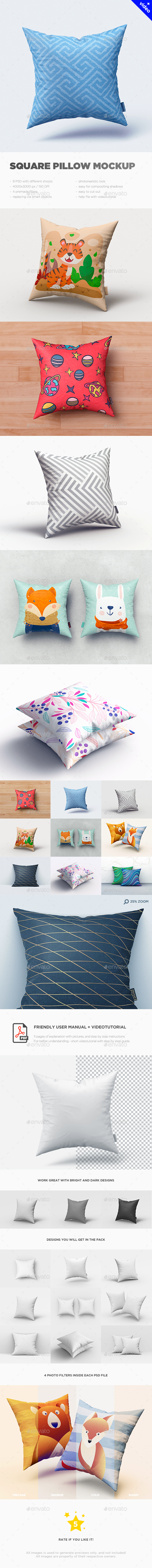 Square Pillow MockUp