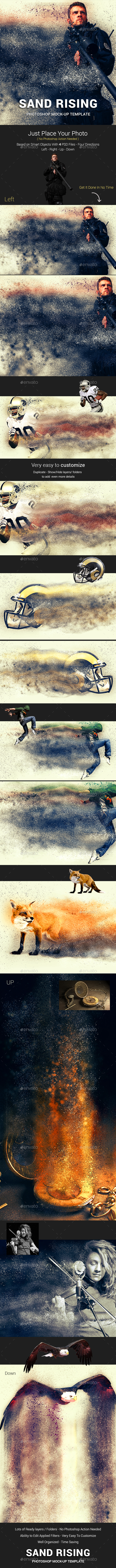 Sand Dispersion Photoshop Template Mock-Ups - Artistic Photo Templates