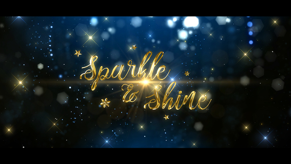 Sparkle & Shine Christmas After Effects Full HD Video With Golden Ribbons of Light