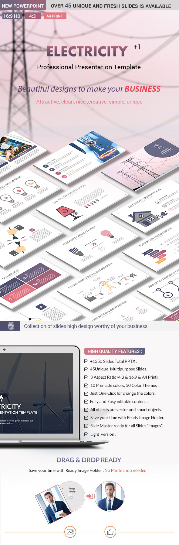 Electricity PowerPoint Presentation Template - Creative PowerPoint Templates
