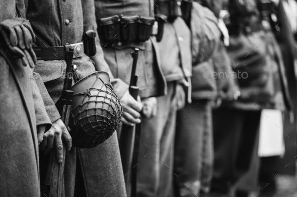 Close Up Of German Military Ammunition Of A German Soldier. Worl - Stock Photo - Images