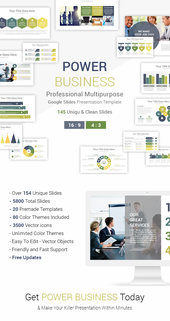 Power Business Google Slides Presentation Template - Google Slides Presentation Templates