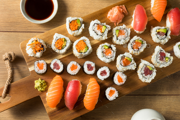 Homemade Huge Sushi Platter Stock Photo by bhofack2 | PhotoDune