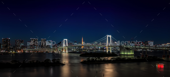 Rainbow bridge, Tokyo - Stock Photo - Images