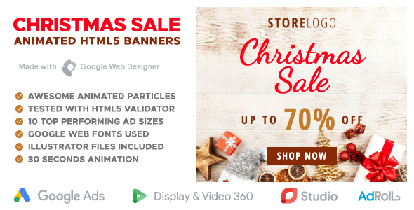 christmas sale online store animated html5 banner templates gwd