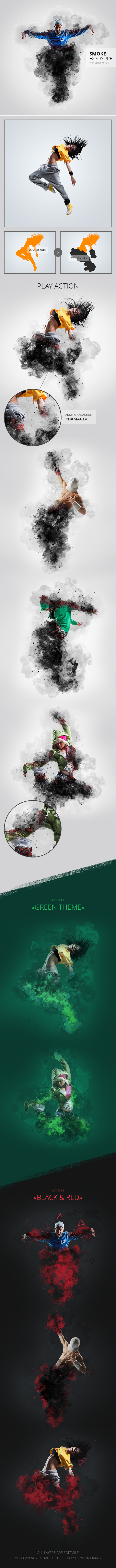 Smoke Exposure Photoshop Action - Photo Effects Actions