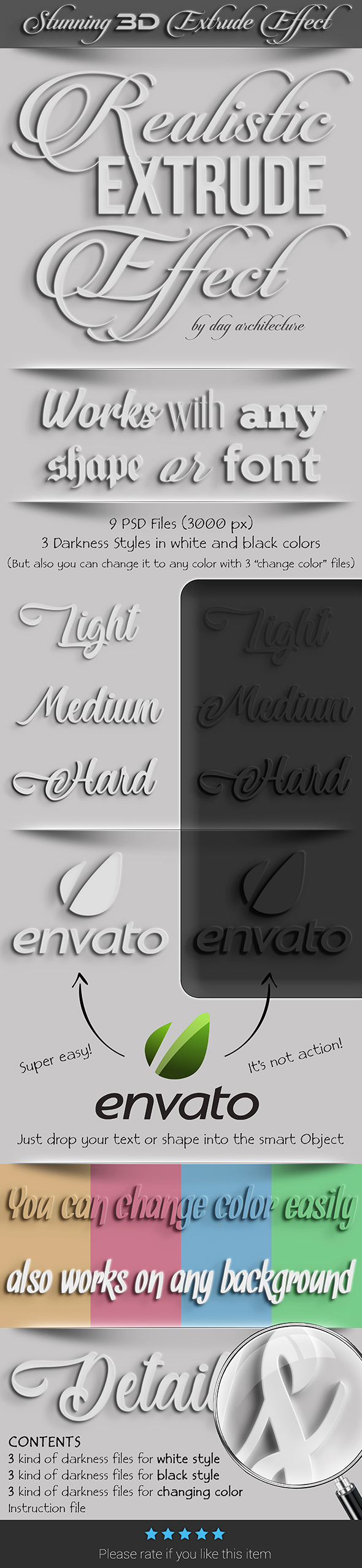 Realistic 3D Extrude Effect