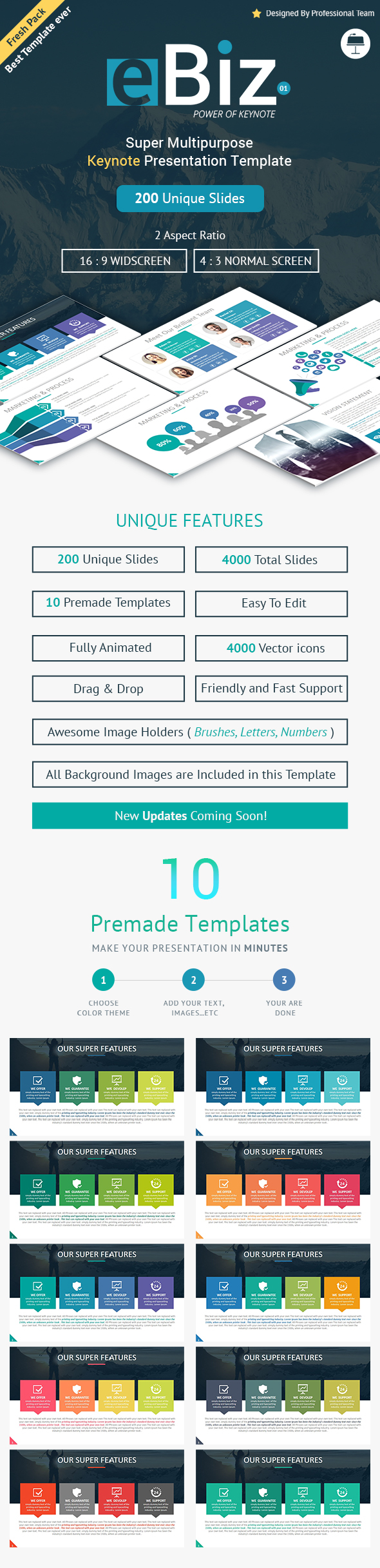 eBiz Creative Multipurpose Keynote Presentation Template - Business Keynote Templates