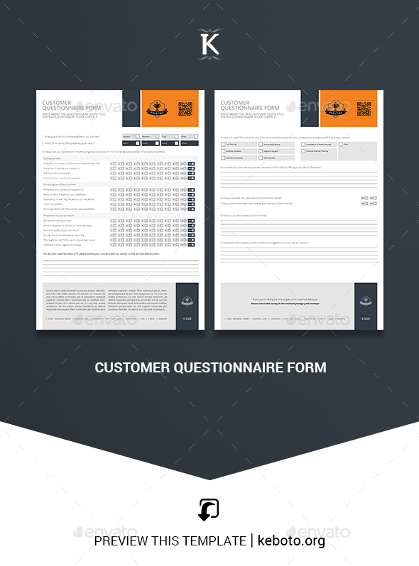 questionnaire form design Customer Questionnaire Form questionnaire form design Customer Questionnaire Form