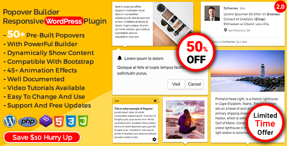 Popover Builder Responsive WordPress Plugin - CodeCanyon Item for Sale
