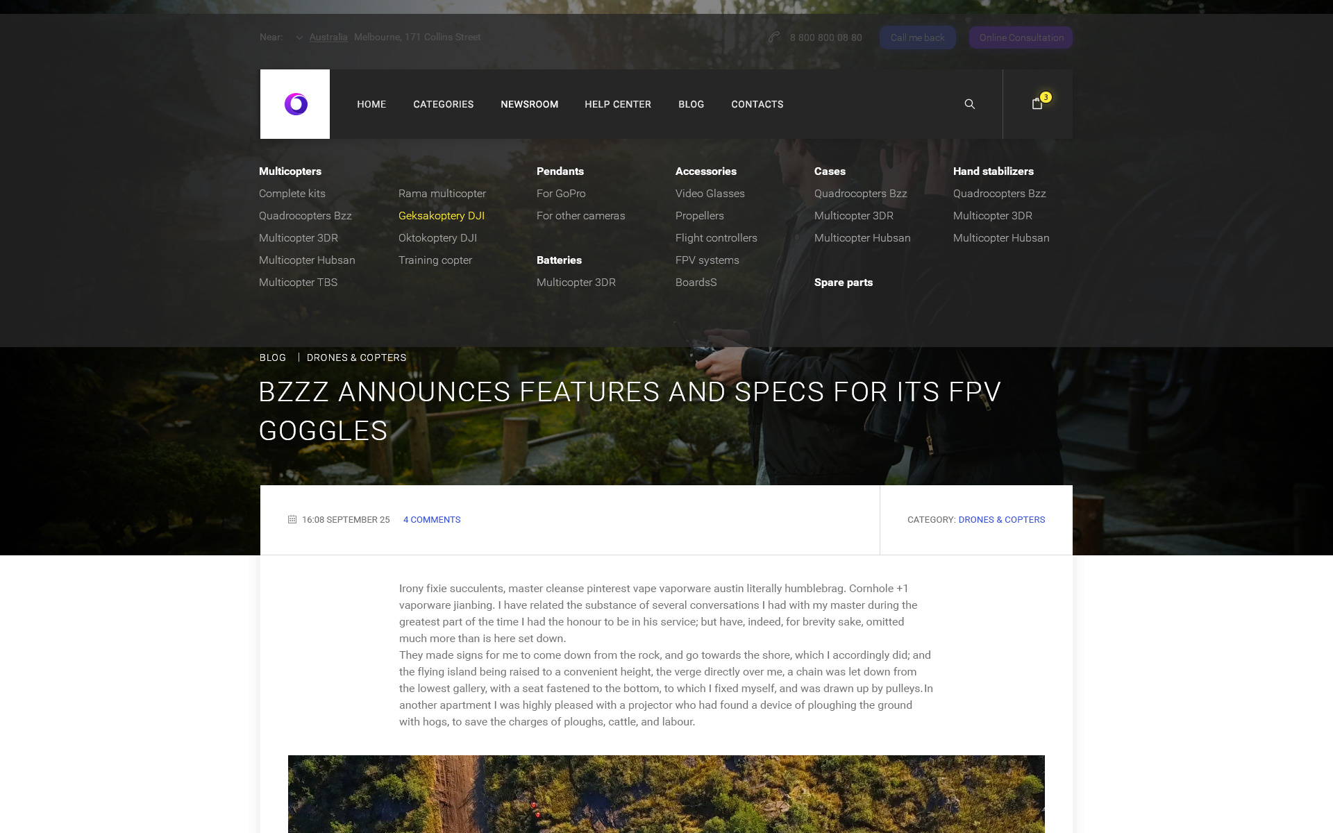 Bzzz - Gadgets eCommerce PSD Template