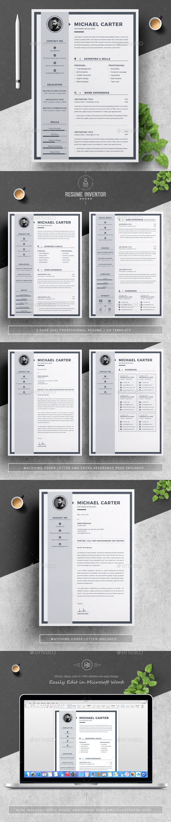 resume templates from graphicriver