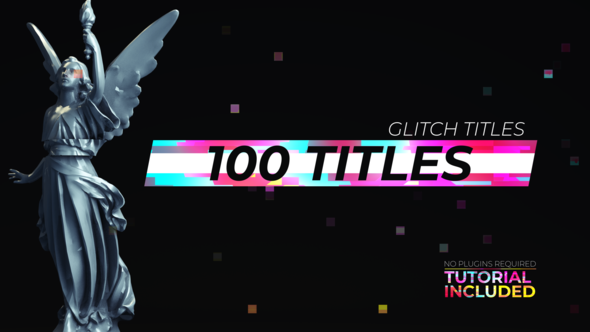100 Glitch Titles - VideoHive 23022174