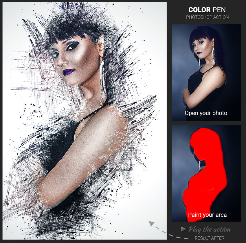 Color Pen Photoshop Action, Add-ons | GraphicRiver