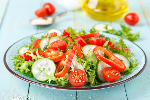 Healthy vegetarian vegetable salad