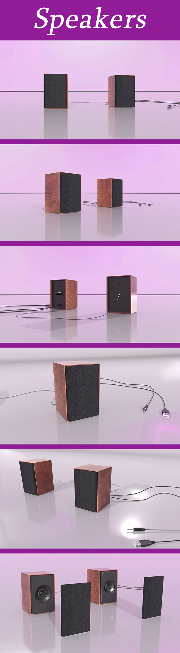 Wooden speakers - 3Docean 23029192