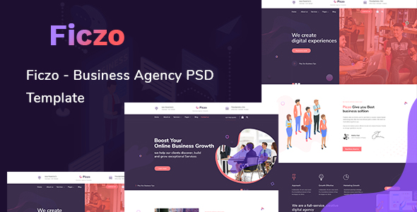 Piczo Business Agency Psd Template By Template Mr Themeforest