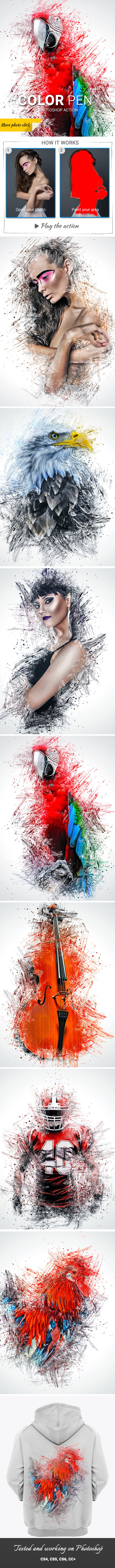 Color Pen Photoshop Action