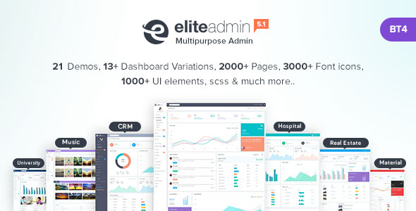 Elite Admin Multipurpose Bootstrap 4 Admin Template By MARUTI