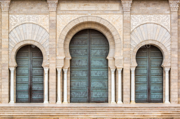Malik Ibn Anas Mosque Entrance - Stock Photo - Images