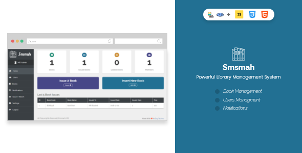 Smsmah – Powerful Library Management System